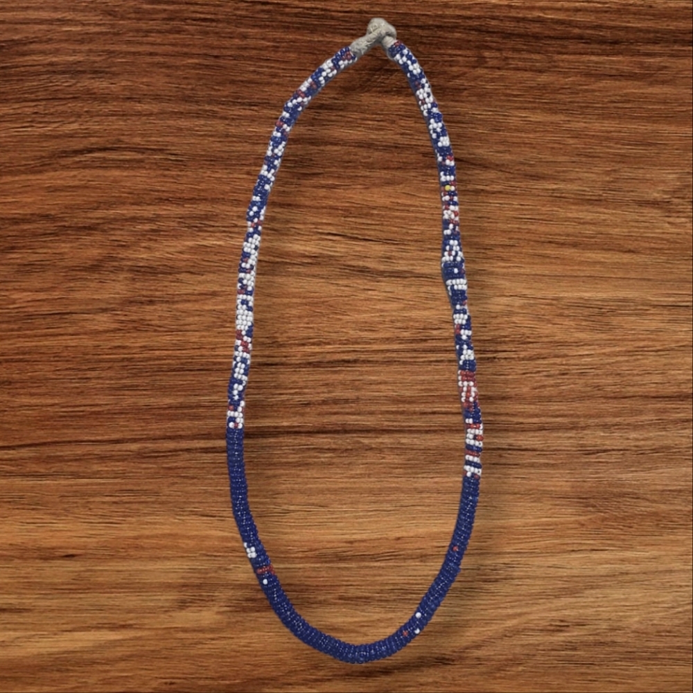 Vintage African handmade beaded necklace
